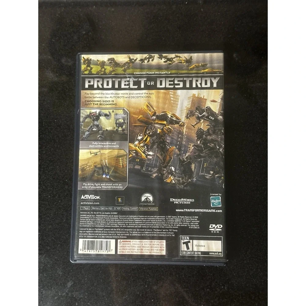 Transformers: The Game PS2 Complete In Box (Sony PlayStation 2, 2007)